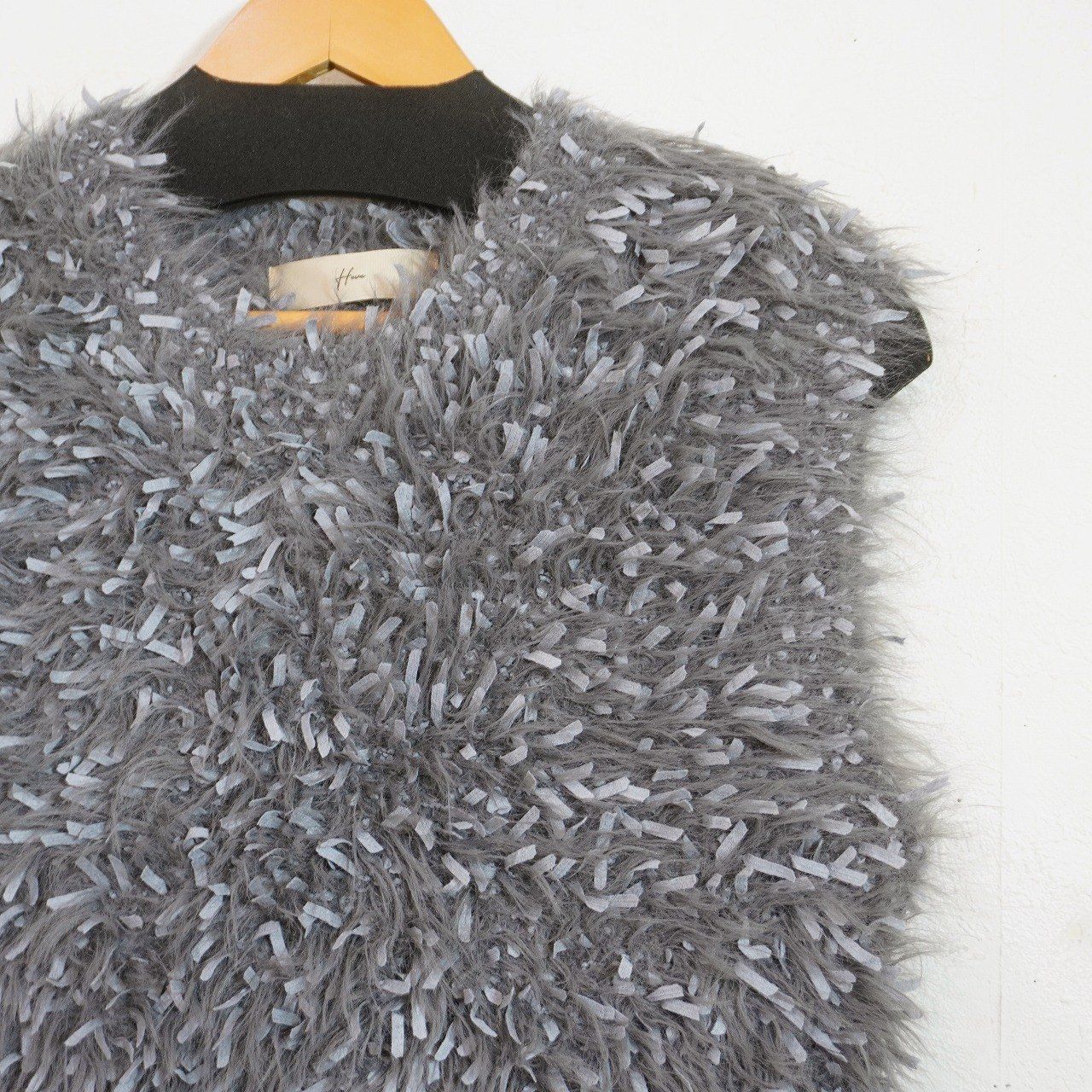 Heve (F) ニットベスト Tinker Knit gray he12-0015-5f ヘイブ グレー