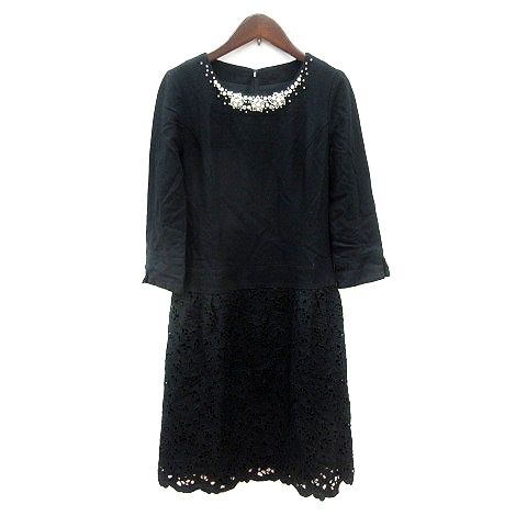 オースチン リード Austin Reed ワンピース ひざ丈 レース 長袖 切替