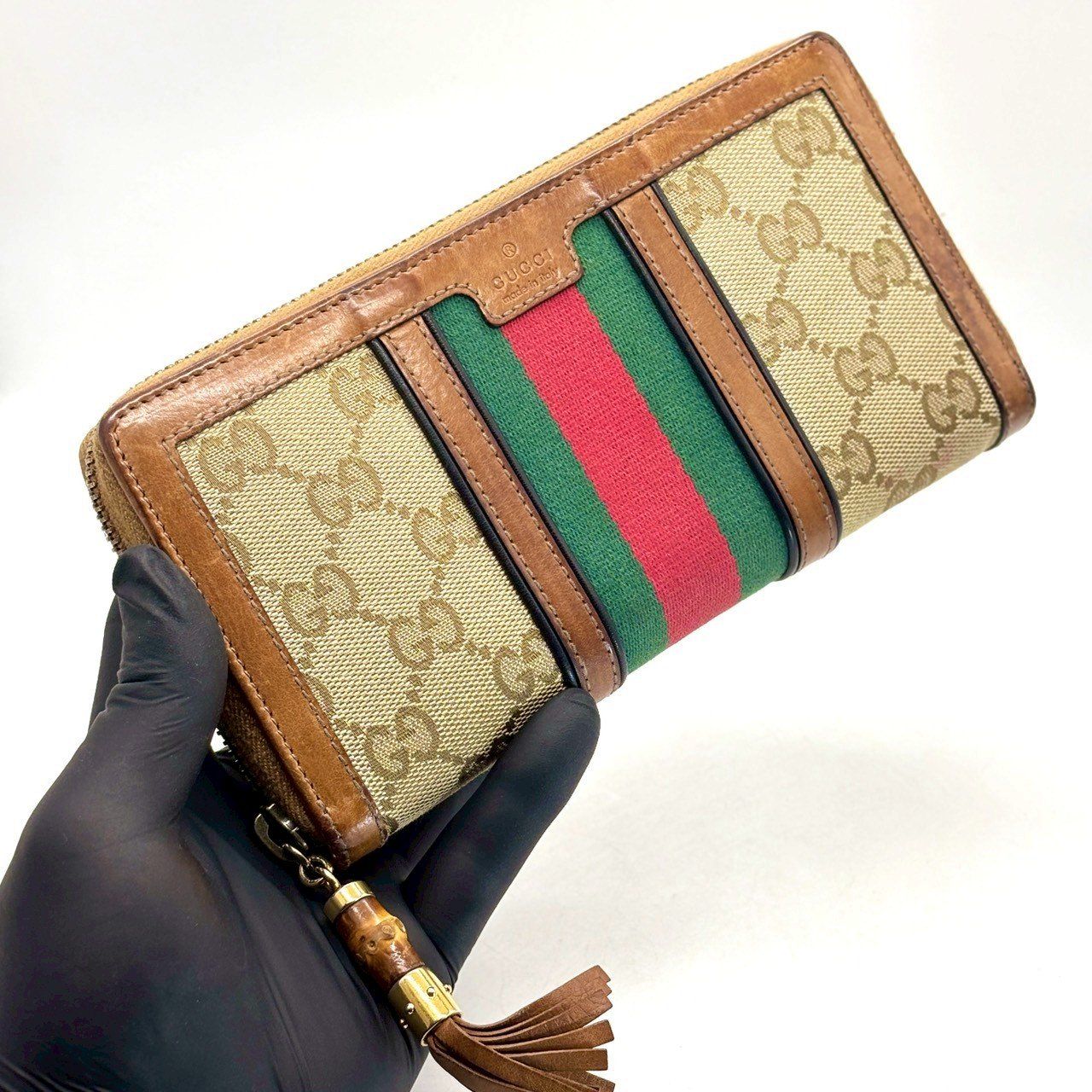 品格を宿す名作】 GUCCI 長財布 ラウンドファスナー 12カード GG