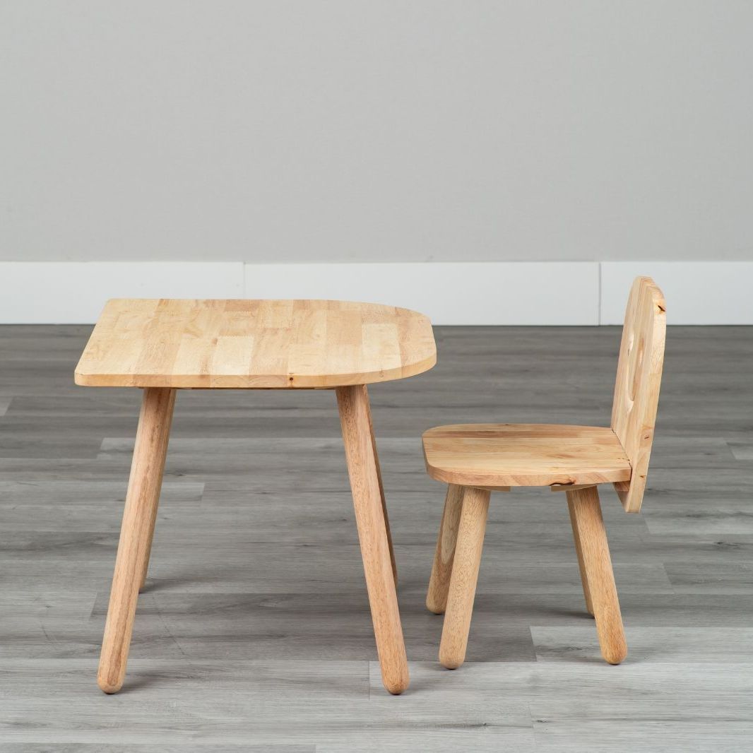 ♪キッズ向け デスク＆スツールセット ［幅69cm］　　　　子供用家具 キッズ家具 子供用デスク 子供用チェア 木製