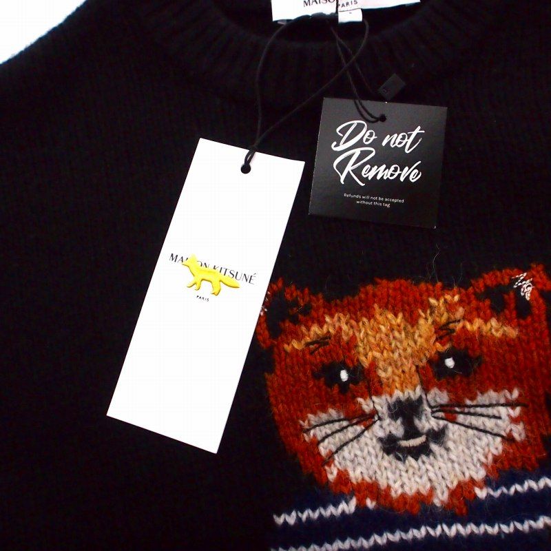 メゾンキツネ MAISON KITSUNE 25AW ドレスド フォックス インターシャ 
