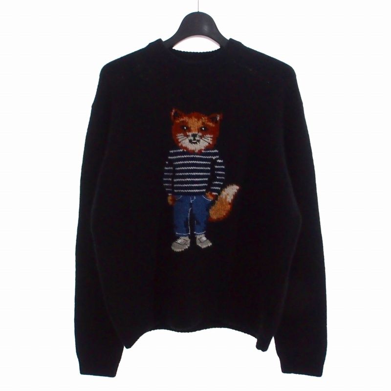 メゾンキツネ MAISON KITSUNE 25AW ドレスド フォックス インターシャ 