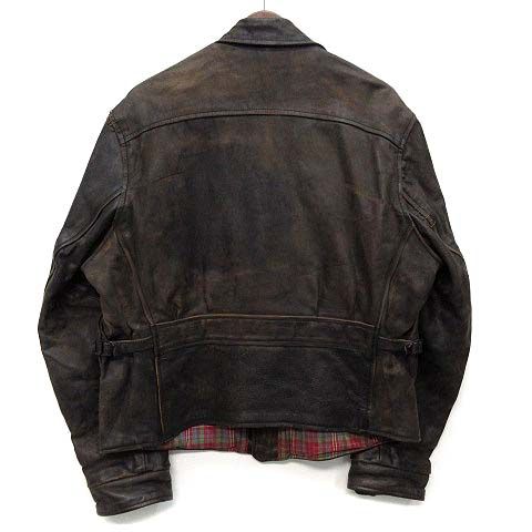 極美品◯リーバイス　ダブルライダースジャケット　ホースハイド　キルティング　L リーバイス Levi's LVC ホースハイド 馬革 レザー ダブル スポーツ
