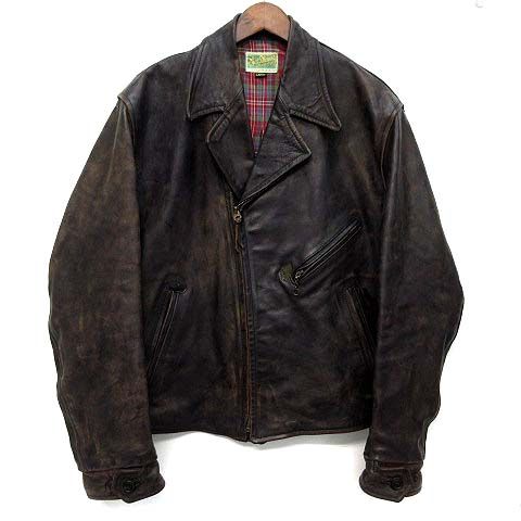極美品◯リーバイス　ダブルライダースジャケット　ホースハイド　キルティング　L リーバイス Levi's LVC ホースハイド 馬革 レザー ダブル スポーツ