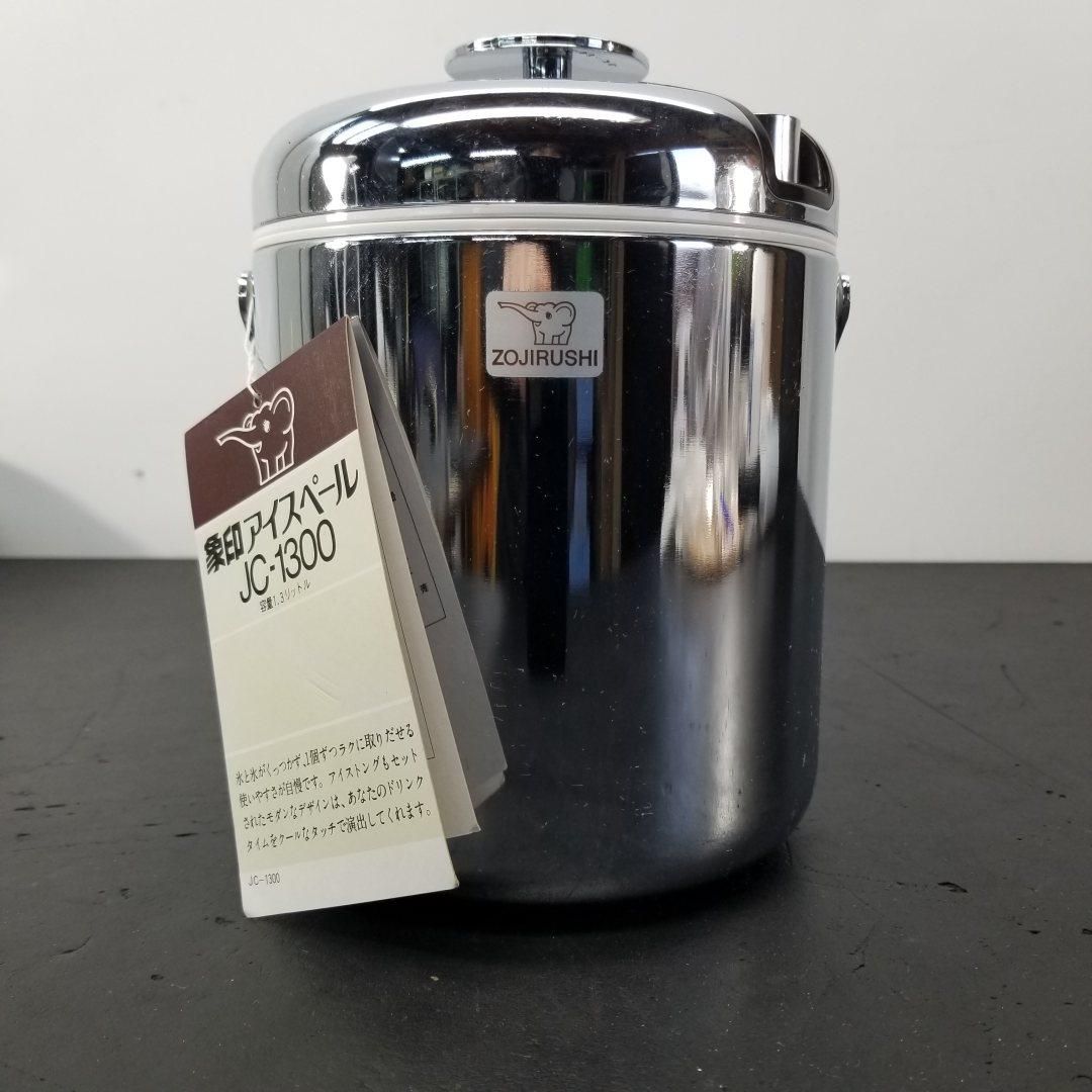 未使用/昭和レトロ】象印 アイスペール JC-1300 1.3L トング付 小サビ