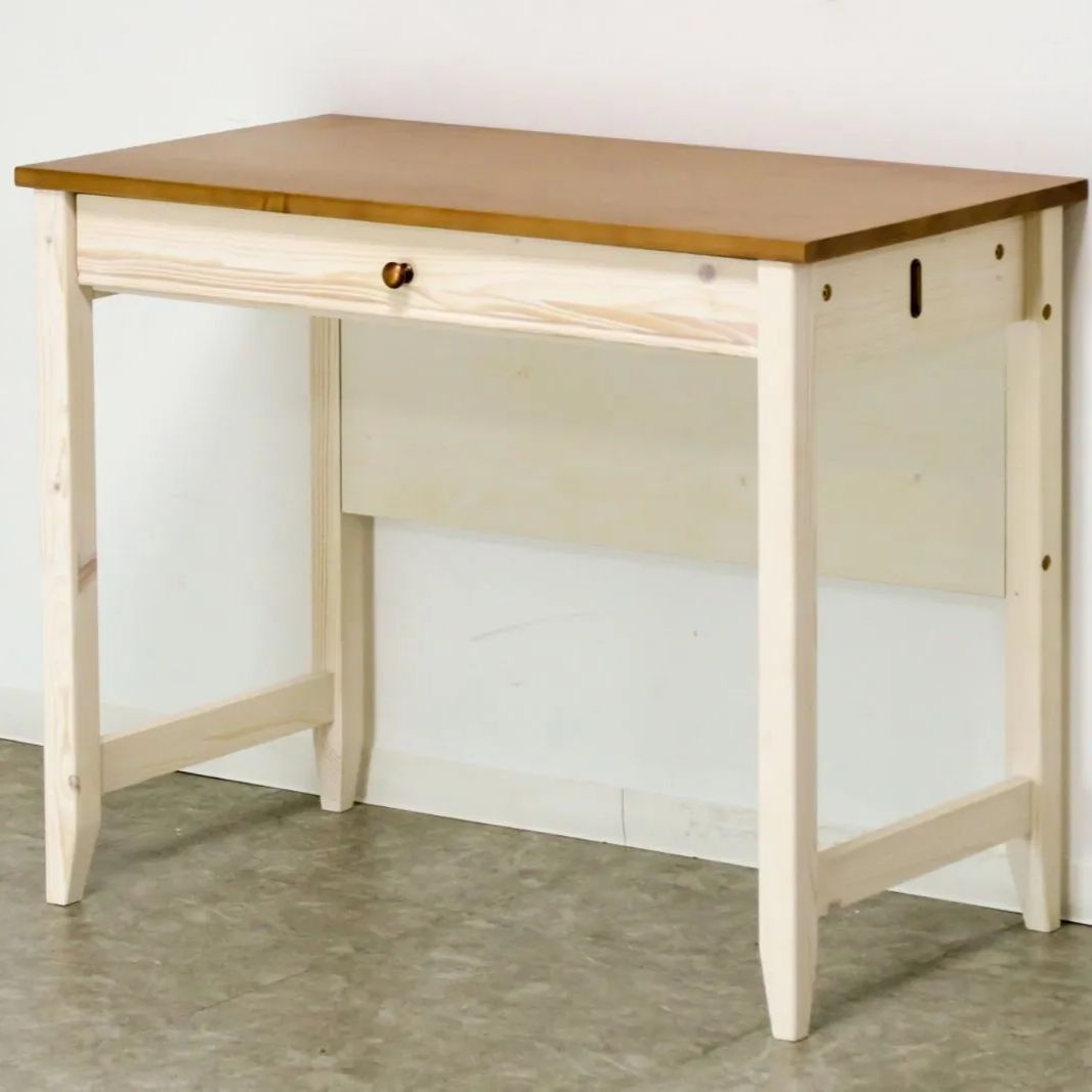 ♪カントリー調 ワークデスク(単品) ［幅95cm］　　　デスク 事務机 作業机 学習机 リモートワーク テレワーク