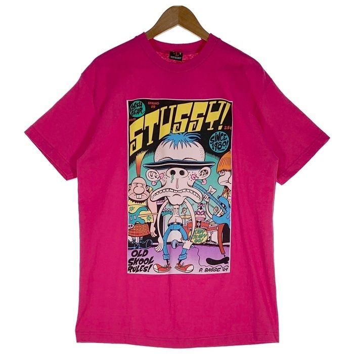 STUSSY ステューシー PETER BAGGE 半袖 Tシャツ ピンク Size L - メルカリ