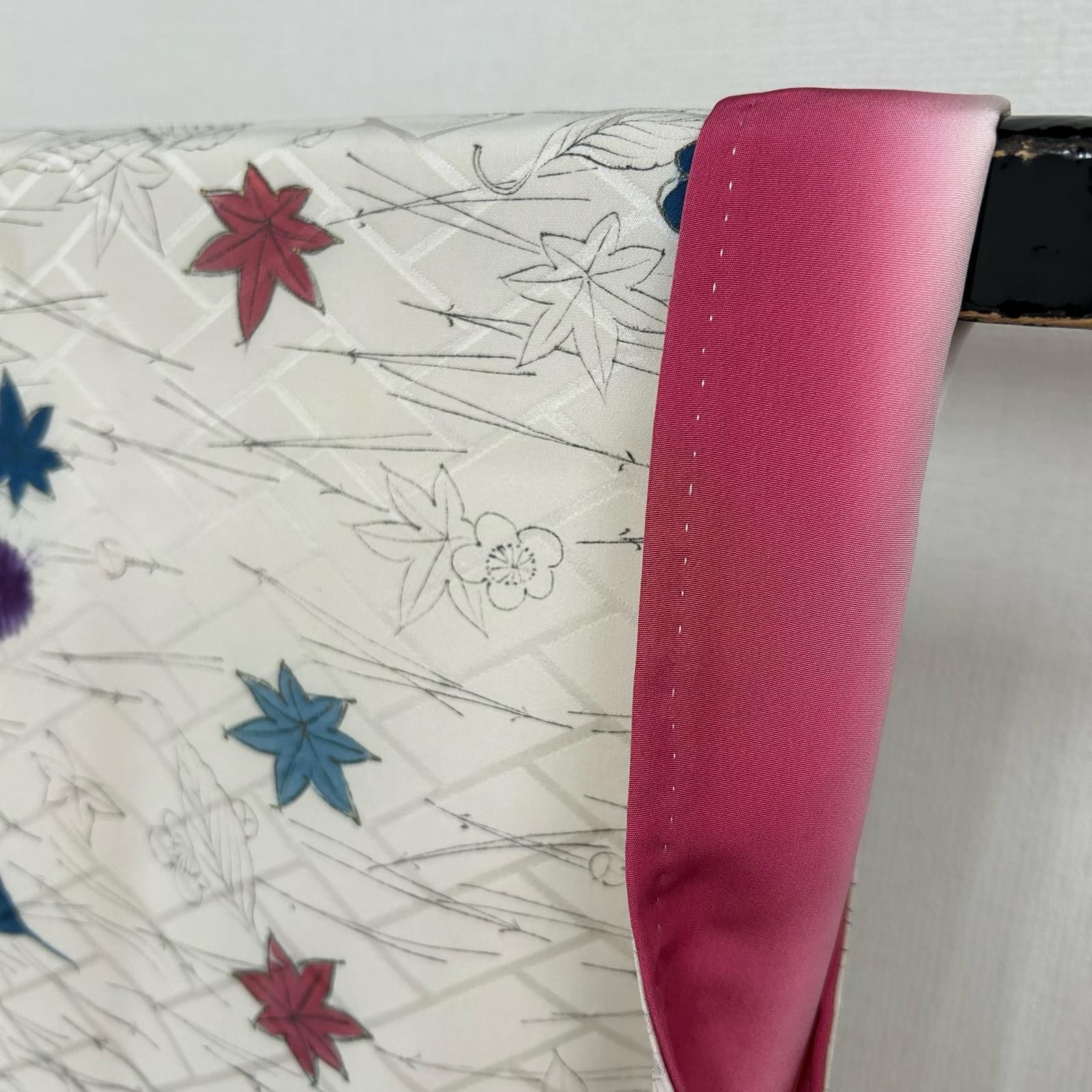 小紋 裄67.5 正絹 素敵な染め 袷 着物 MK-3880 - メルカリ