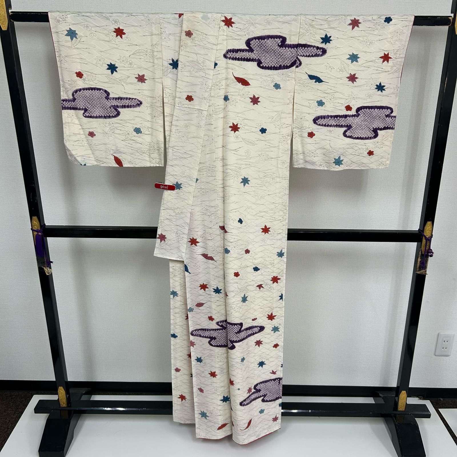 小紋 裄67.5 正絹 素敵な染め 袷 着物 MK-3880 - メルカリ