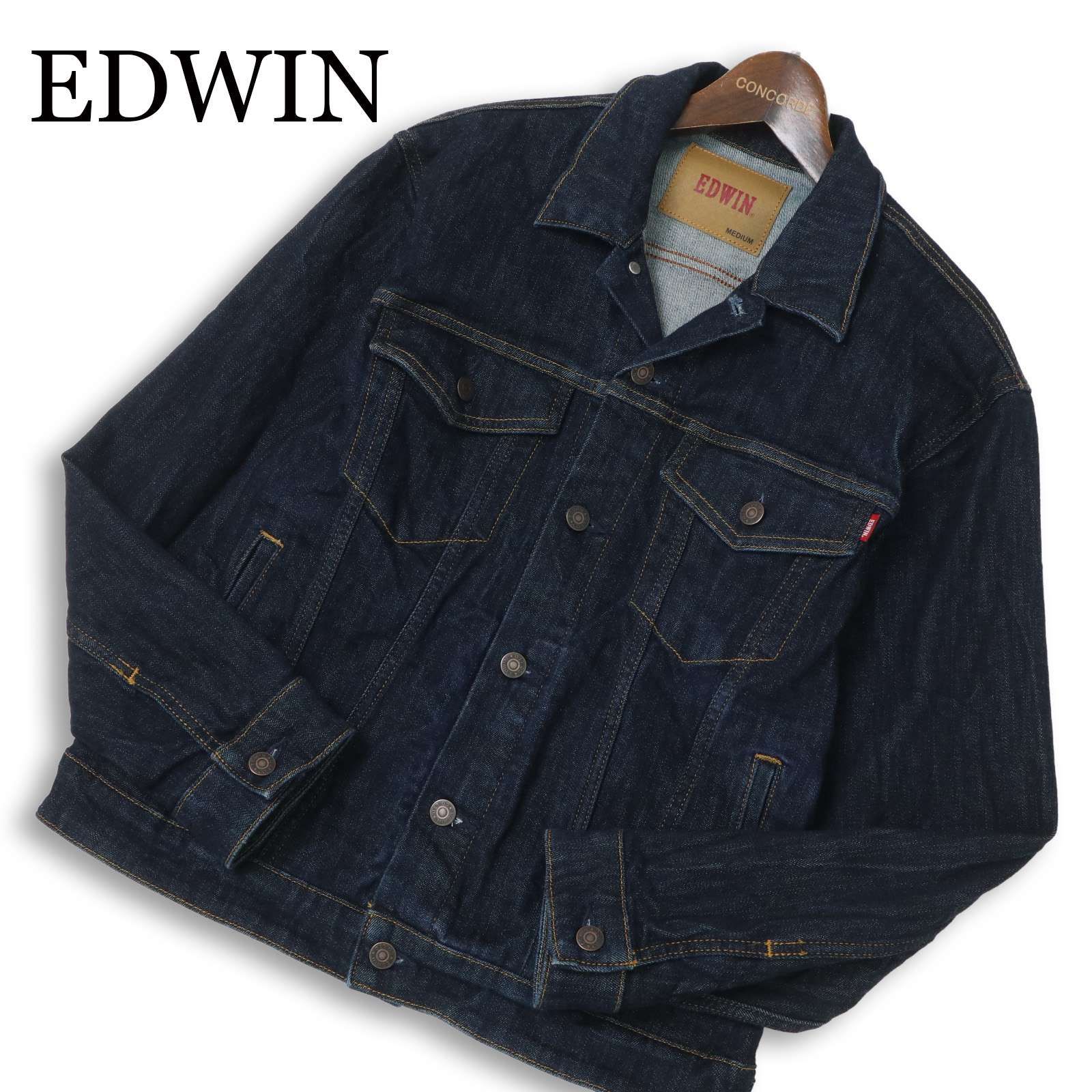 EDWIN」 デニムジャケット MEDIUM ブラック メンズ 楽天市場 