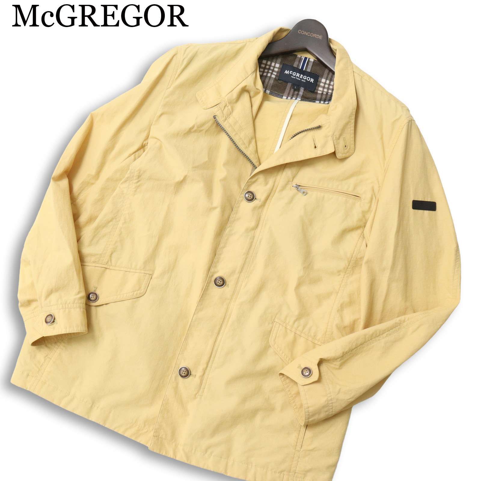 McGREGOR マクレガー 通年 ロゴ☆チェック柄 スイングトップ 