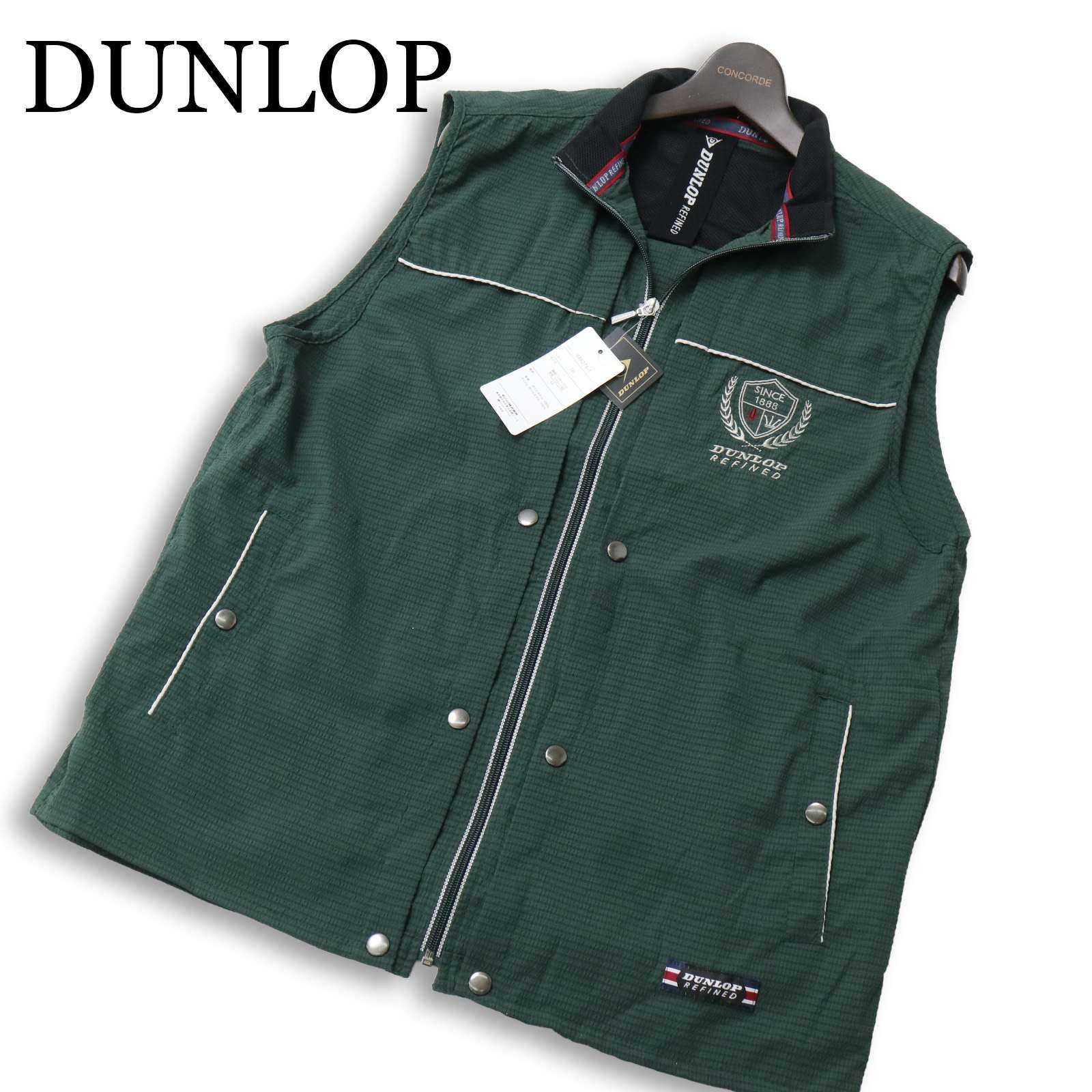 新品 未使用】 DUNLOP ダンロップ ゴルフ 通年 ロゴ刺繍☆ ジップ