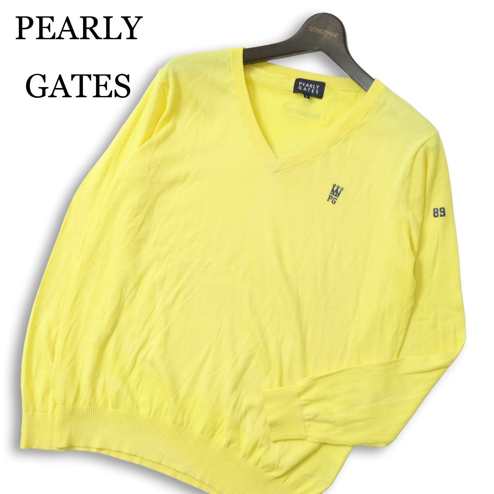 PEARLY GATES パーリーゲイツ ゴルフ 通年 ロゴ刺繍☆ Vネック