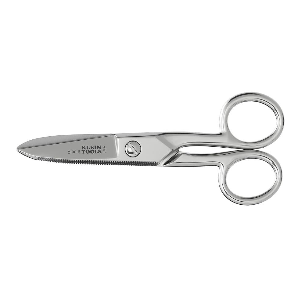 Klein Tools 2100-5 電気工事ばさみ 米国製 5.25インチ コンパクトはさみ ヘビーデューティーカットと低電圧作業用 多目的 [スタンダード。]
