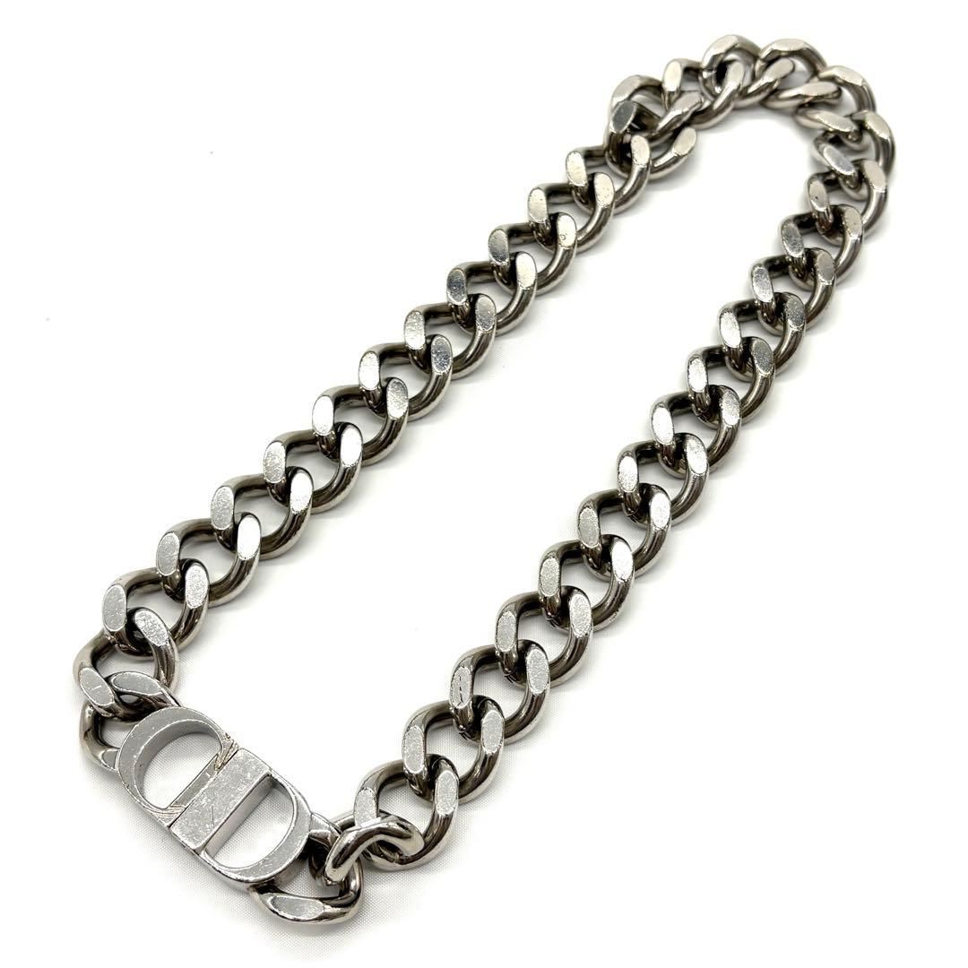 ディオール CD ICON チェーンネックレス シルバー 喜平 美品 正規品