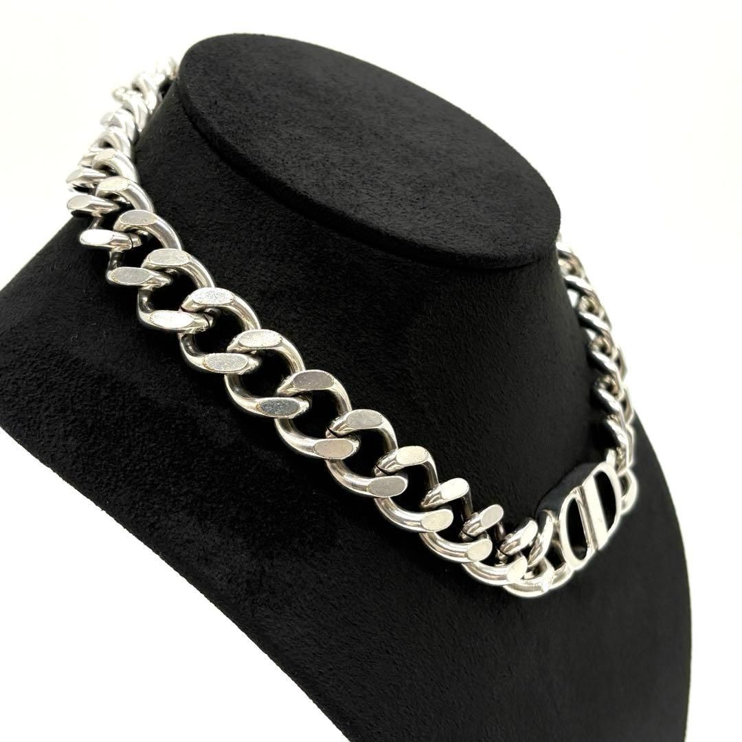 ディオール CD ICON チェーンネックレス シルバー 喜平 美品 正規品