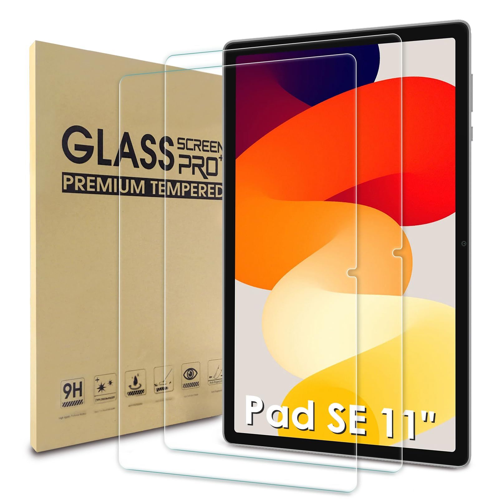WD&CD Xiaomi Redmi Pad SE 11インチ 対応 ガラスフィルム [2枚] 強化