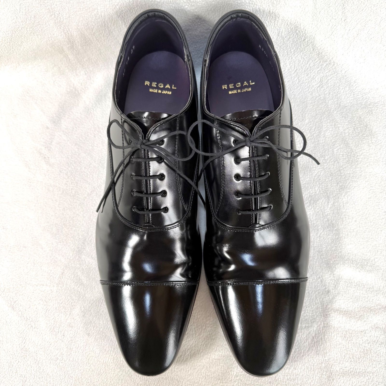極美品・27.0✨リーガル 31TR REGAL ストレートチップ レザー ブラック 