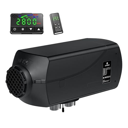 リョクエン LVYUAN FFヒーター 5kW 12V 軽油ヒーター 低燃費 省エネ 0.1-0.64L|H 遠隔始動 リモコン付き LCDディスプレイ搭載 音声案内機能付 燃料タンク内蔵 静音 サイレンサー キャンピングカー トラ 846012da