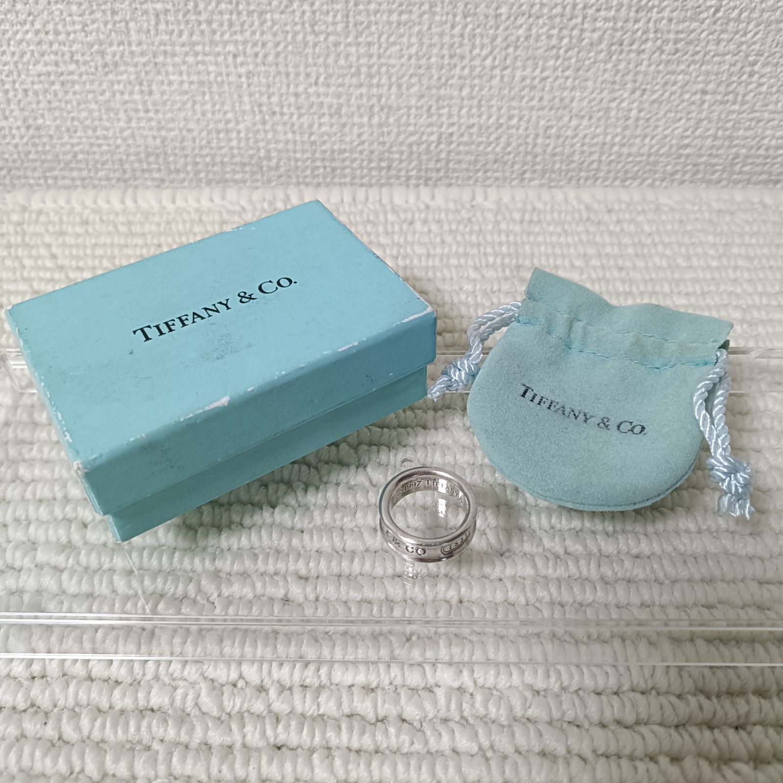 TIFFANY&Co ティファニー 1837 リング 指輪 8号 シルバー 925 箱 保存