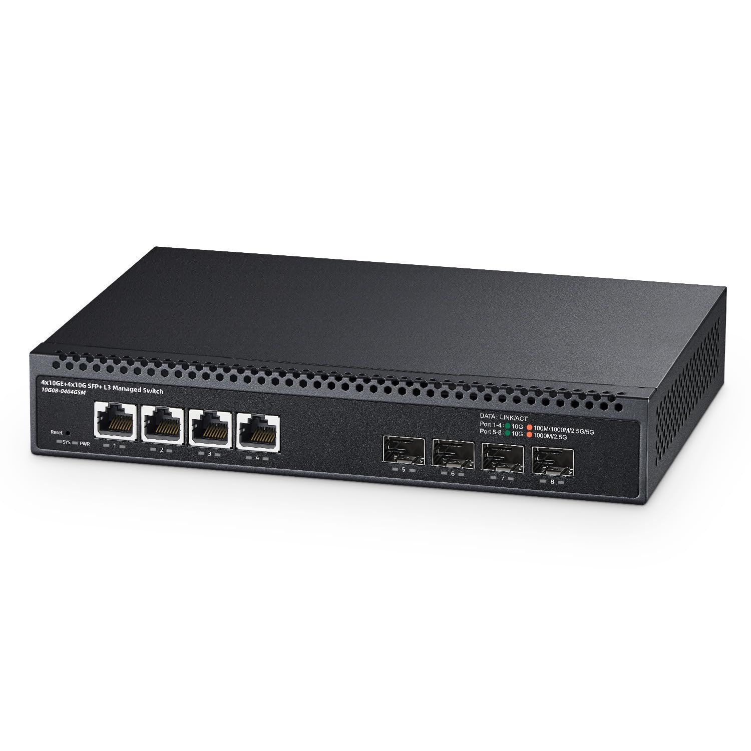Binardat 8ポート10ギガビットマネージドスイッチ、4x10G RJ45
