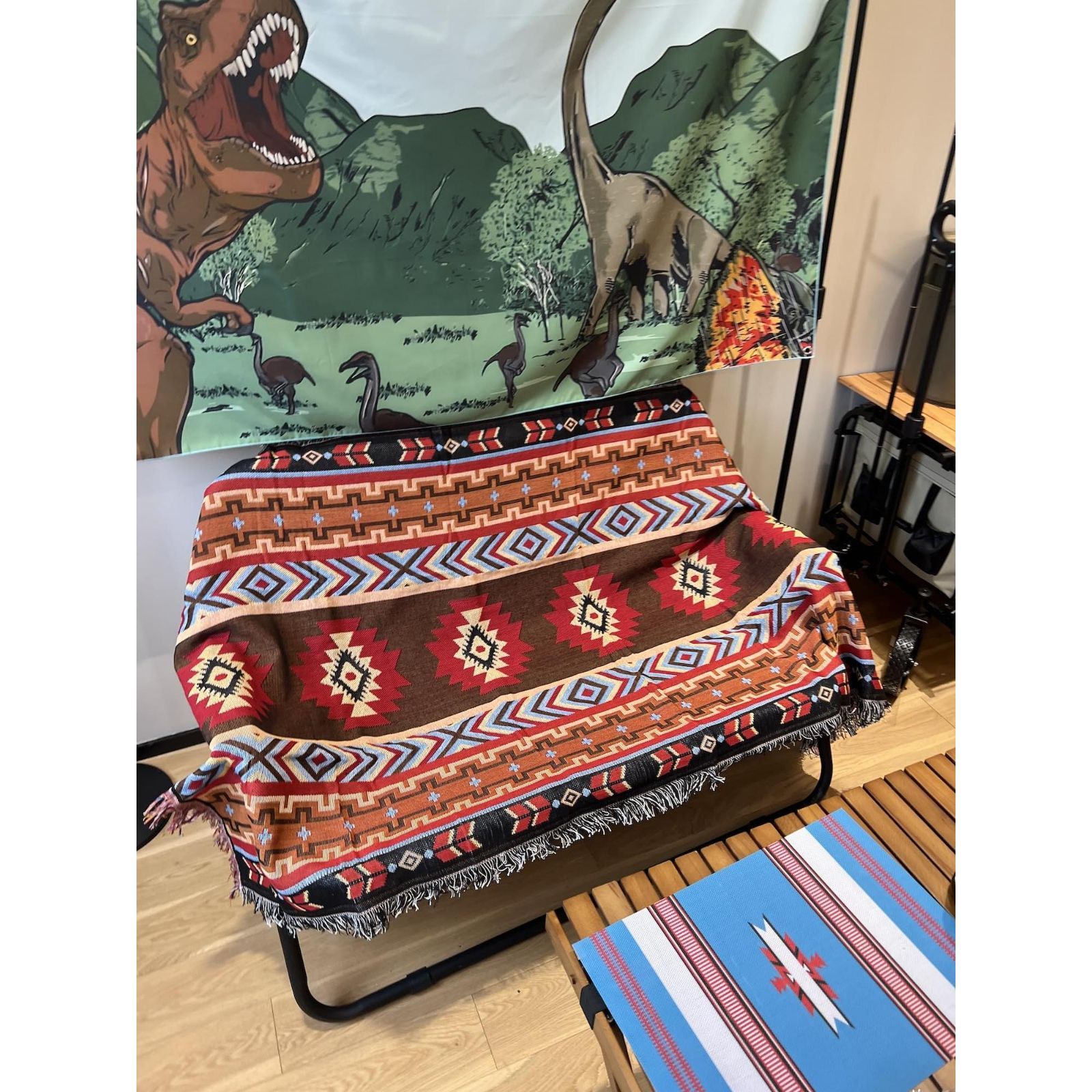 黑?_90X180cm Peel Forest 【アウトドアに最適】ネイティブアメリカン