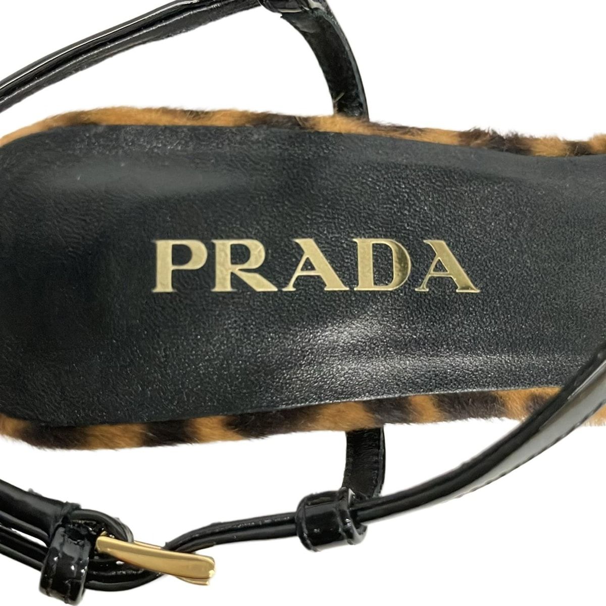 PRADA(プラダ) パンプス 36 レディース - ブラウン×ダークブラウン 豹 