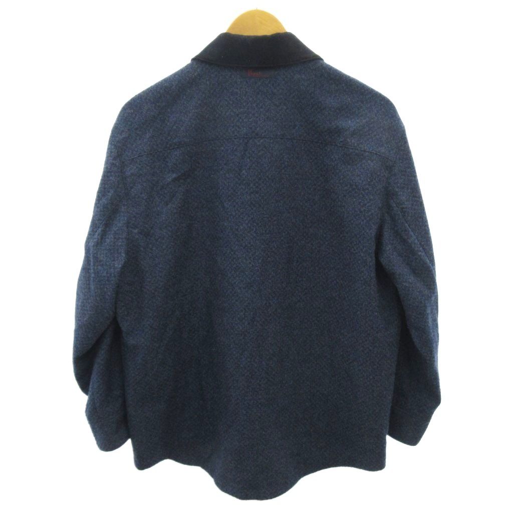 パパス Papas 美品 イタリア生地 ジャケット ブルゾン ウール シルク