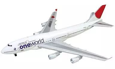 中古】食玩 プラモデル 6.BOEING 747-400 ONE WORLD塗装(JA8913) 「JAL