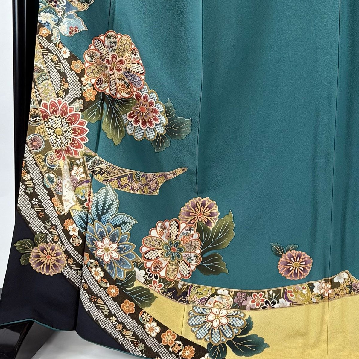 美品】 振袖 身丈163.5cm 裄丈70cm 正絹 名品 【】 振袖 身丈163cm 裄丈