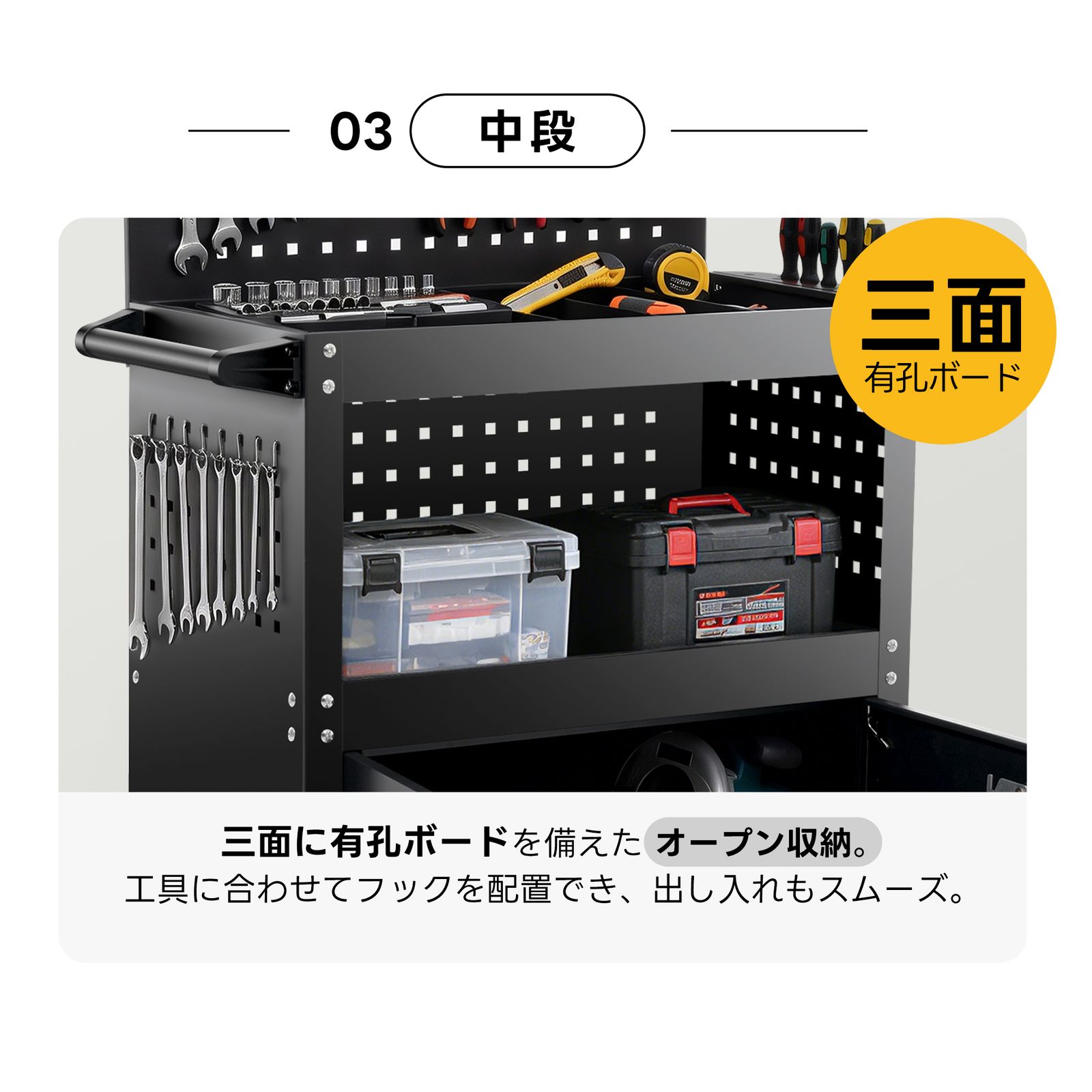 新入荷」全新品 ツールキャビネット 2in1 ツールワゴン ツールカート