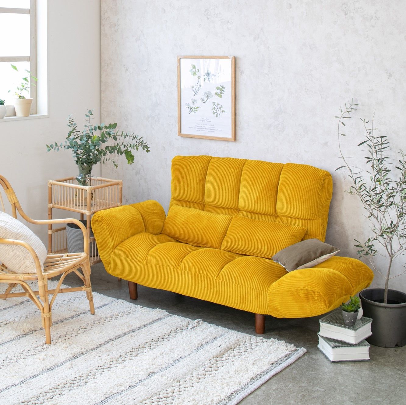 ♪2人掛 ファブリック カウチソファ 幅130-175cm ソファ ファブリック カウチ 1人暮らし 2人暮らし DINKS