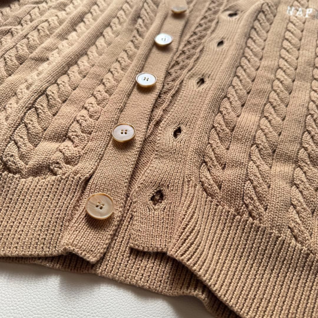 Naptime ナップタイム ケーブルニットカーディガン 22FW ベージュ F