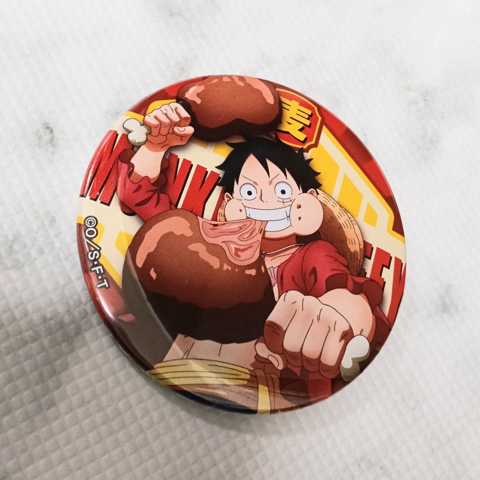 ワンピース 輩缶バッジ ルフィ　7点 ONEPIECE 輩缶バッジ GOURMET モンキー・D・ルフィ 麦わらストア