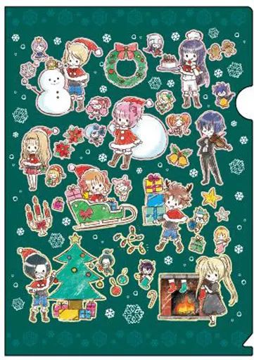 中古】クリアファイル 01.ちりばめデザイン グラフアートデザイン A4