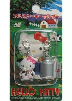 中古】キーホルダー・マスコット(キャラクター) 牛キティ＆ミルク缶