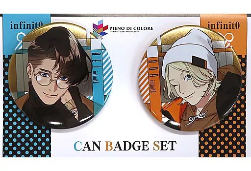 中古】バッジ・ピンズ 数寄川零＆御風呂庵 infinit0 缶バッジセット