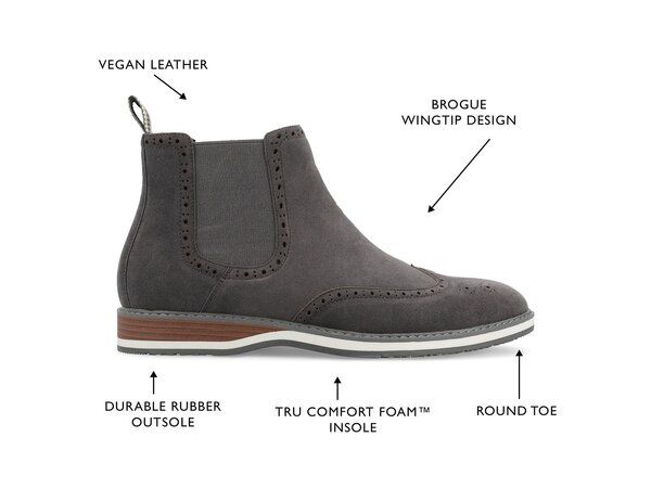 バンス メンズ シューズ ブーツ・レインブーツ チェルシーブーツ チェルシー ブーツ Vance Co Thorpe Chelsea Boot Grey グレー