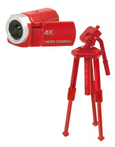 [Used] trading figure video camera and tripod (red) “finger glue camera”