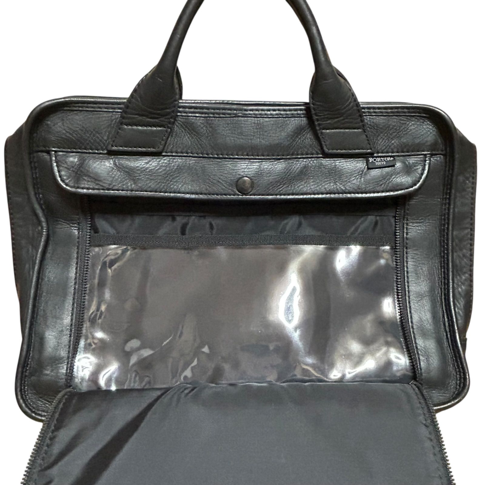 PORTER ポーター 定価5.5万 BARON バロン オールレザー ブリーフケース 