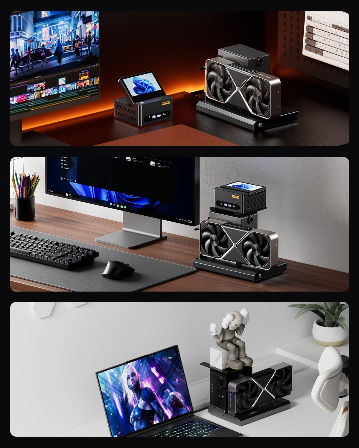 AOOSTAR EG01 外付けGPU ドッキングステーション， OCuLink 