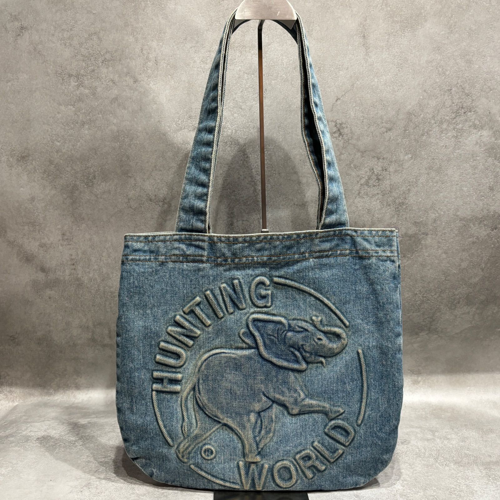 希少 HUNTING WORLD ハンティングワールド デニム トートバッグ