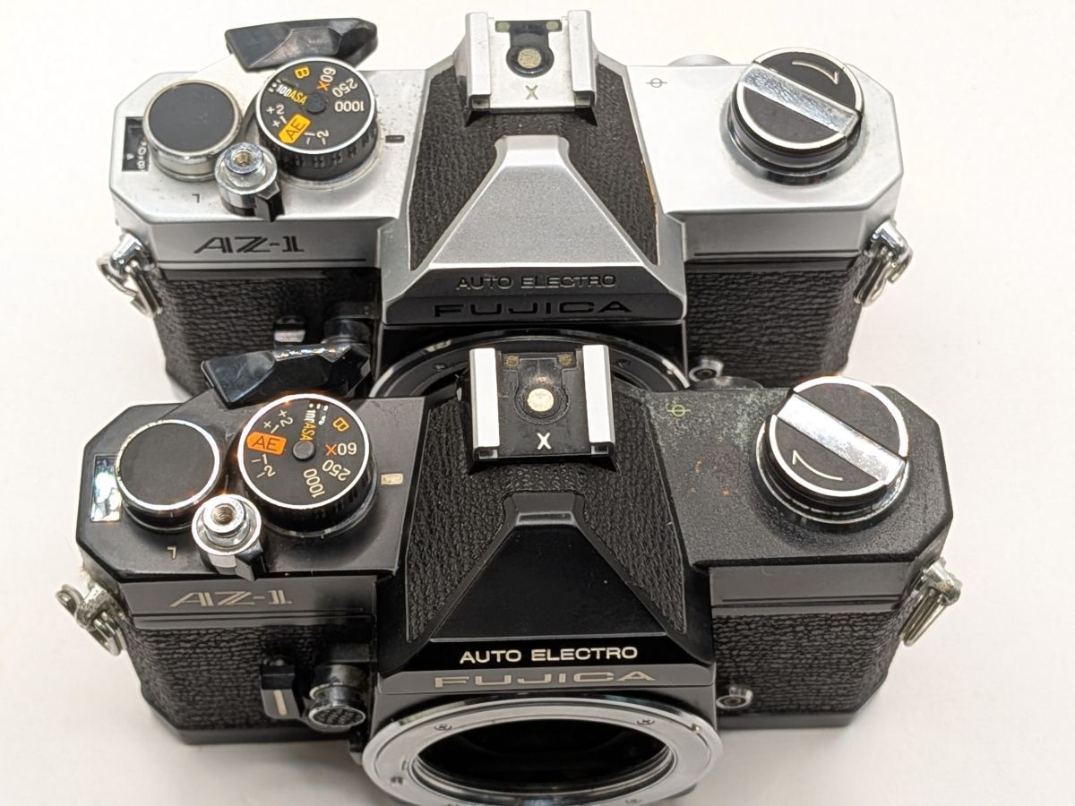☆2台まとめ / ジャンク扱い☆ フジカ FUJICA AZ-1 シルバー, ブラック