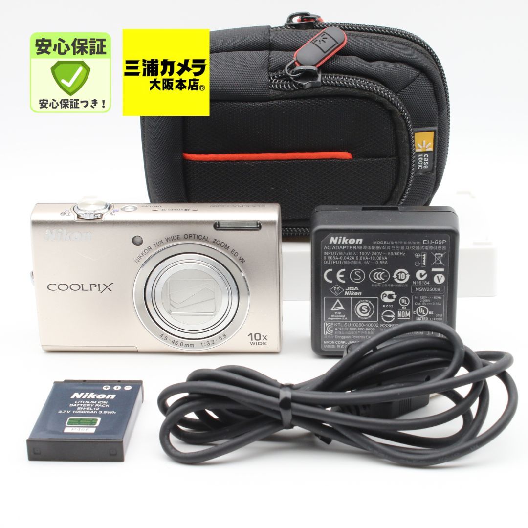 美品】 Nikon COOLPIX S6200 シルバー コンパクトデジタルカメラ