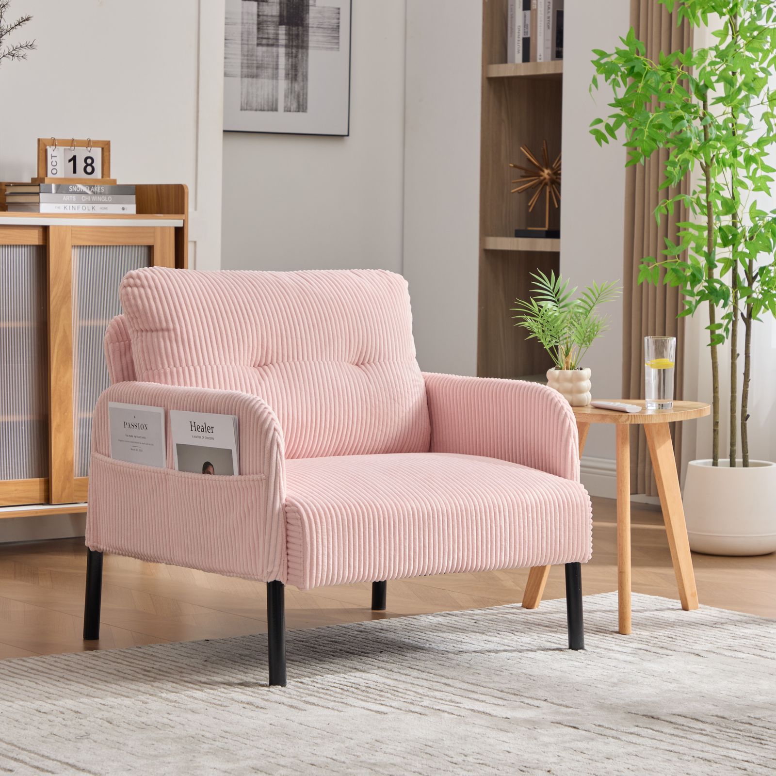 再入荷予定」1人掛け ソファー コーデュロイ ソファ コンパクト 幅67cm 