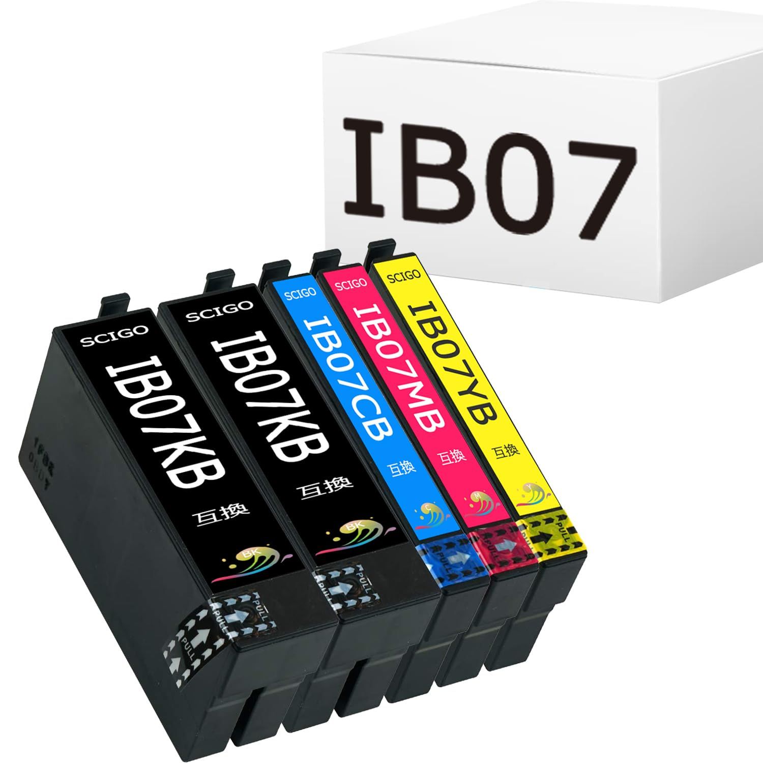 IB07CL4B 日本製 エプソン 用 インク IB07 マウス 4色セット+ IB07KB 