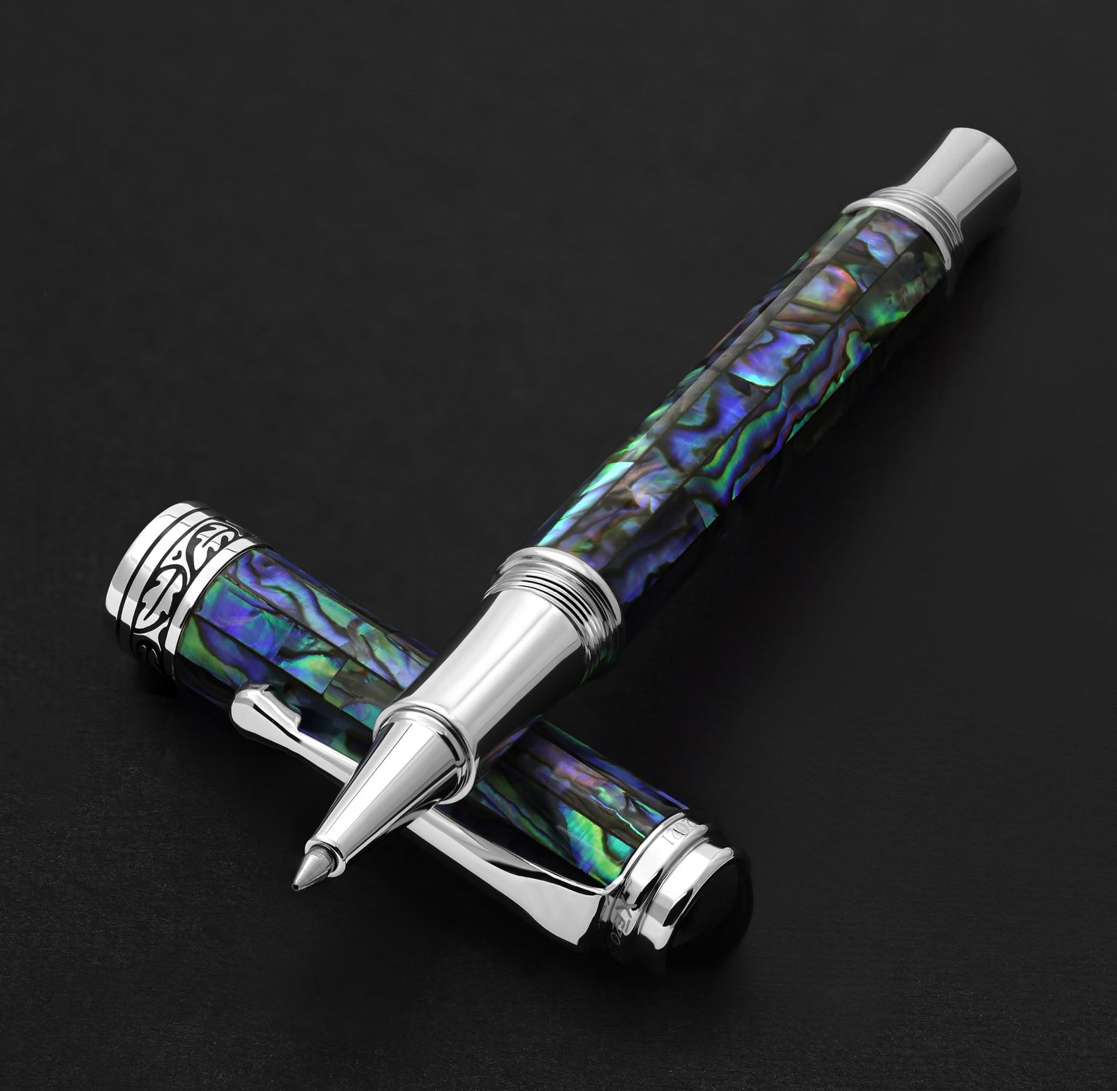 新品 Xezoマエストロ天然海シェルFineローラーボールペンwithプラチナ