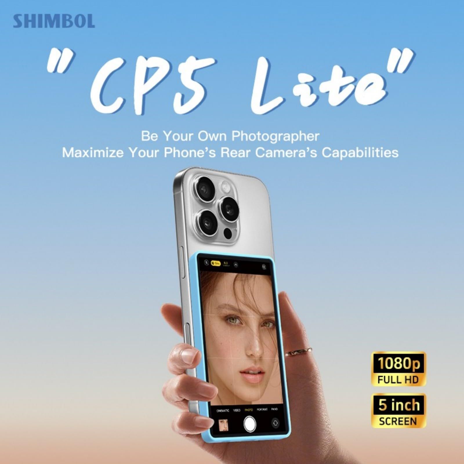 新品 Shimbol CP5 Lite 5インチ 1080P セルフィーモニター iPhone