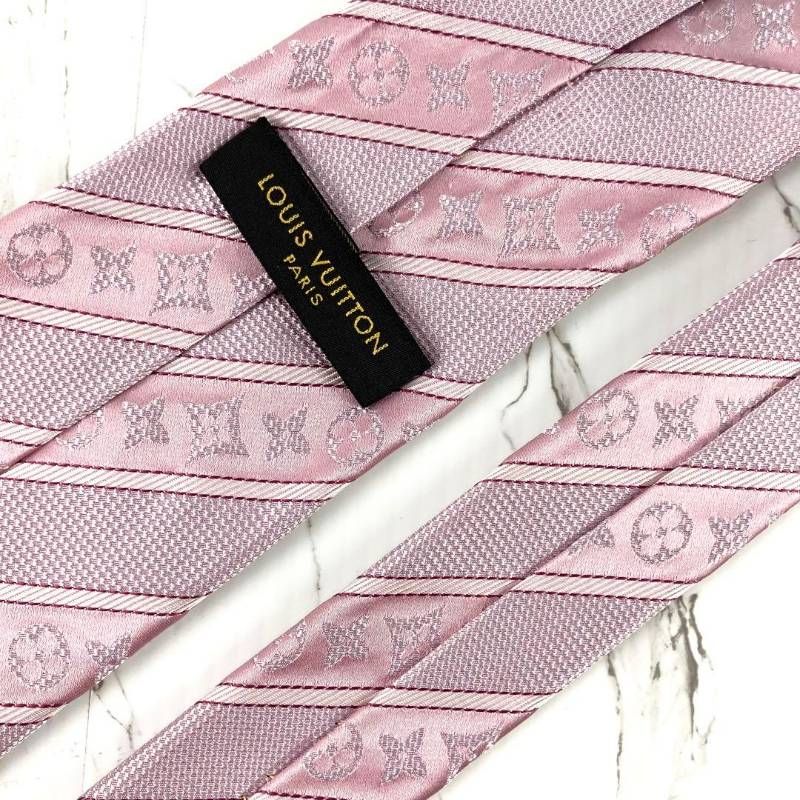 LOUIS VUITTON ルイヴィトン ネクタイ モノグラム×ストライプ