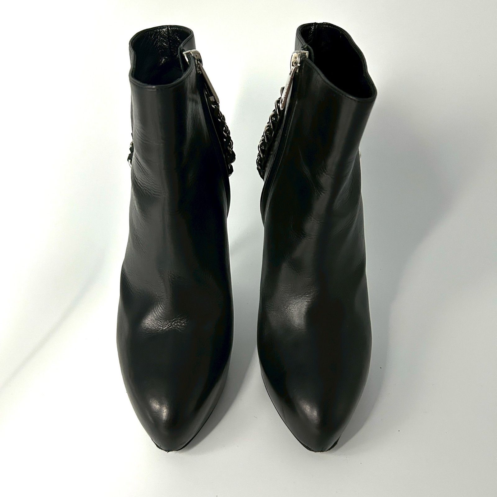 B4570】RALPH LAUREN ラルフローレン ショートブーツ レザー 本革 黒